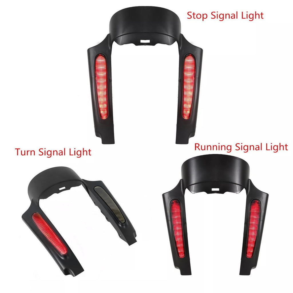 Rear Fender Extension Fascia LED Light For Harley Touring CVO Street Glide 09-13