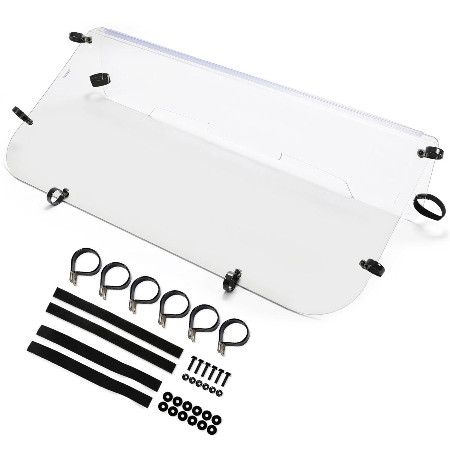 For 2001-2008 Kawasaki Mule 3000/3010 Models Folding Windshield Clear W/Hardware