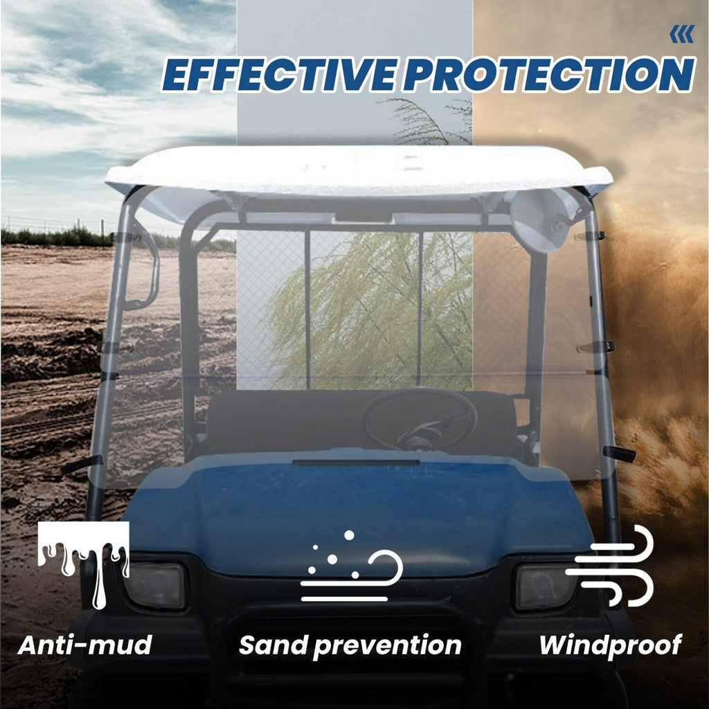 For 2001-2008 Kawasaki Mule 3000/3010 Models Folding Windshield Clear W/Hardware