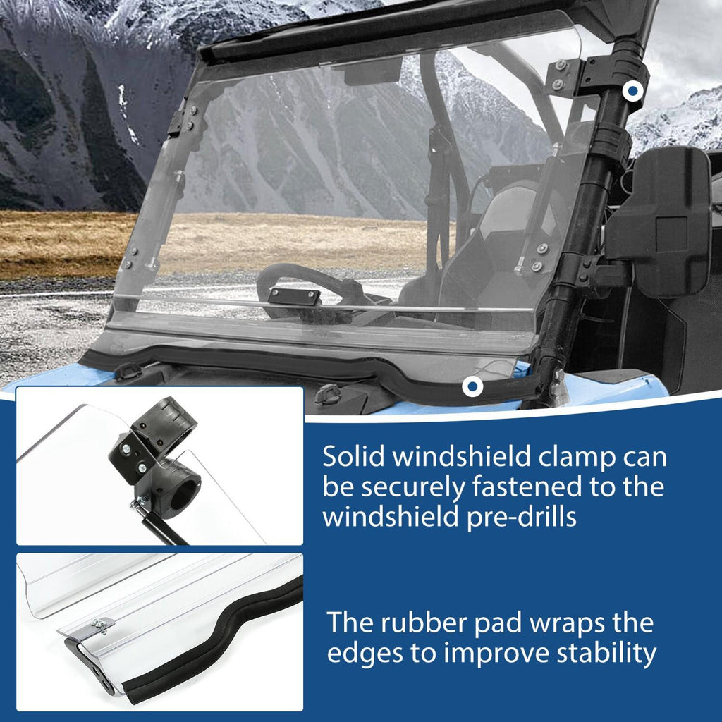 For Polaris RZR 900/S 900 RZR XP1000 2014-18 Full Flip Up Windshield 2-IN-1