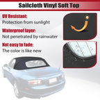 Black Convertible Soft Top W/ Heated Glass Window For Mazda MX-5 Miata 2006-2014