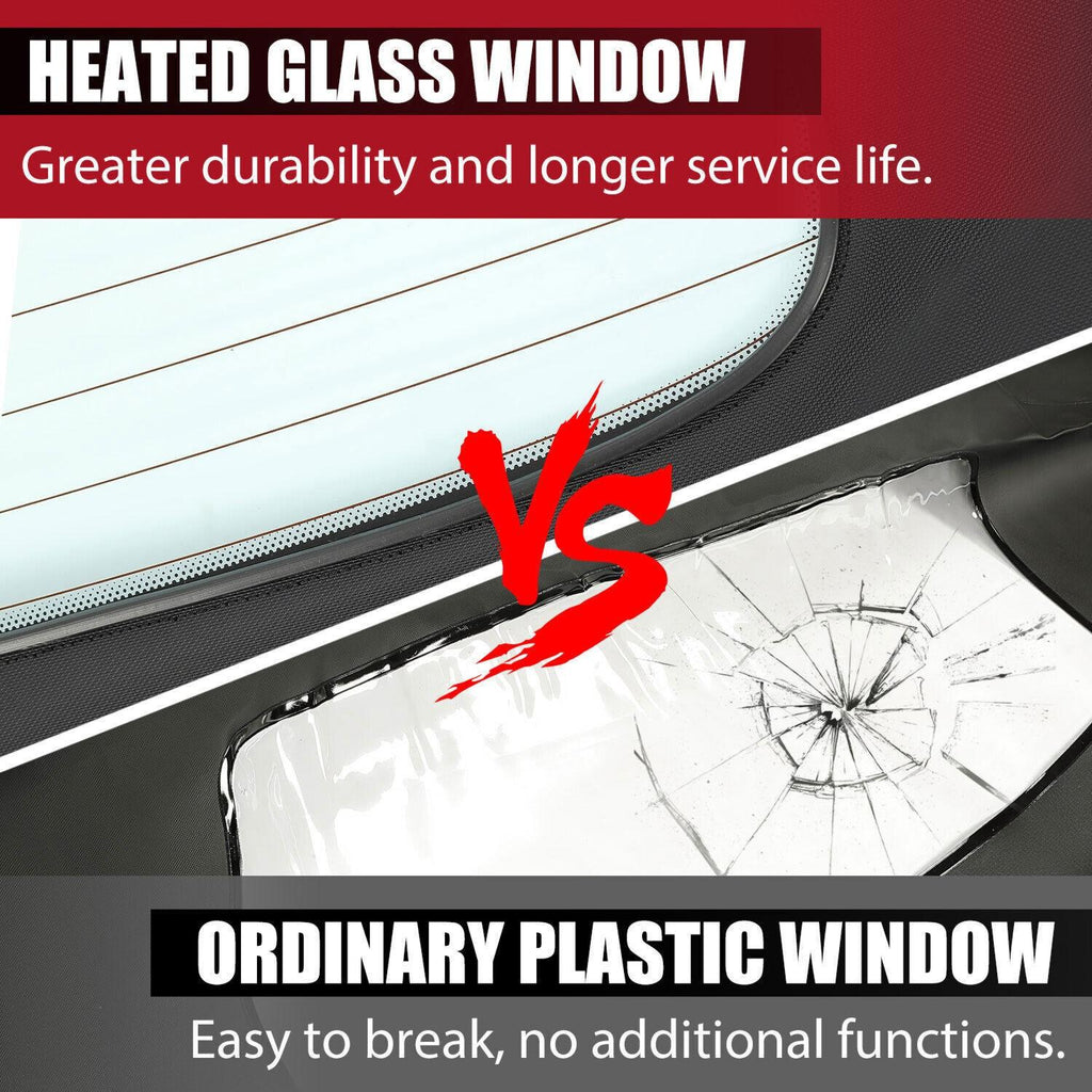 Black Convertible Soft Top W/ Heated Glass Window For Mazda MX-5 Miata 2006-2014