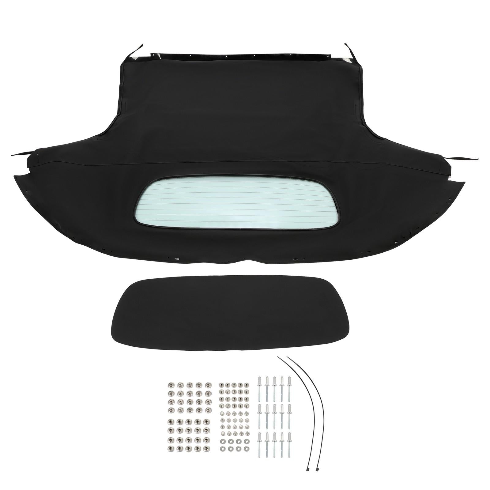 Black Convertible Soft Top W/ Heated Glass Window For Mazda MX-5 Miata 2006-2014