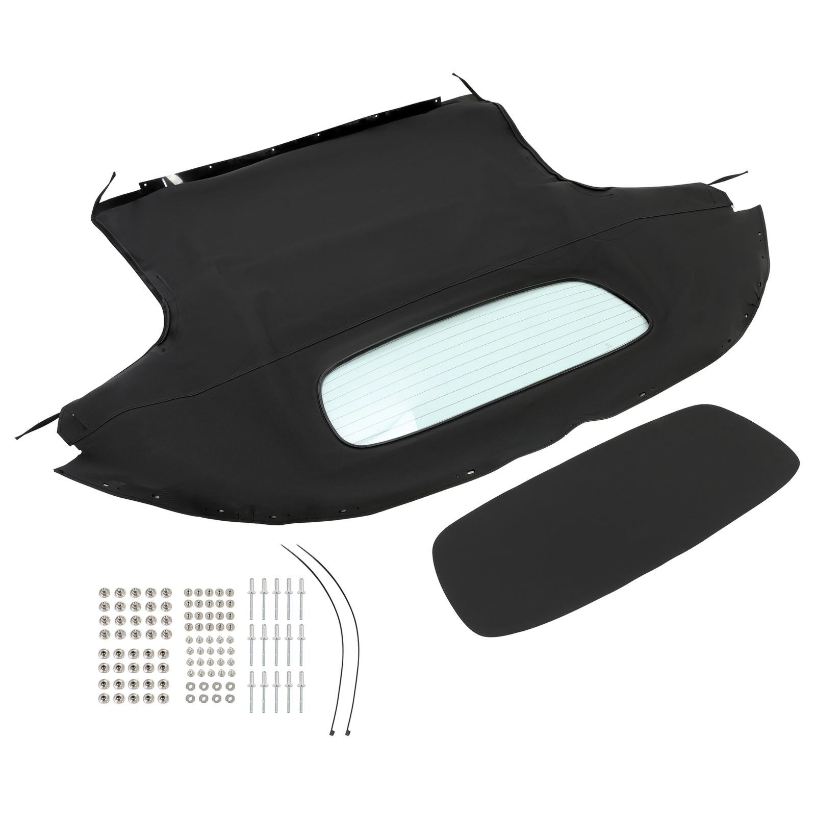 Black Convertible Soft Top W/ Heated Glass Window For Mazda MX-5 Miata 2006-2014