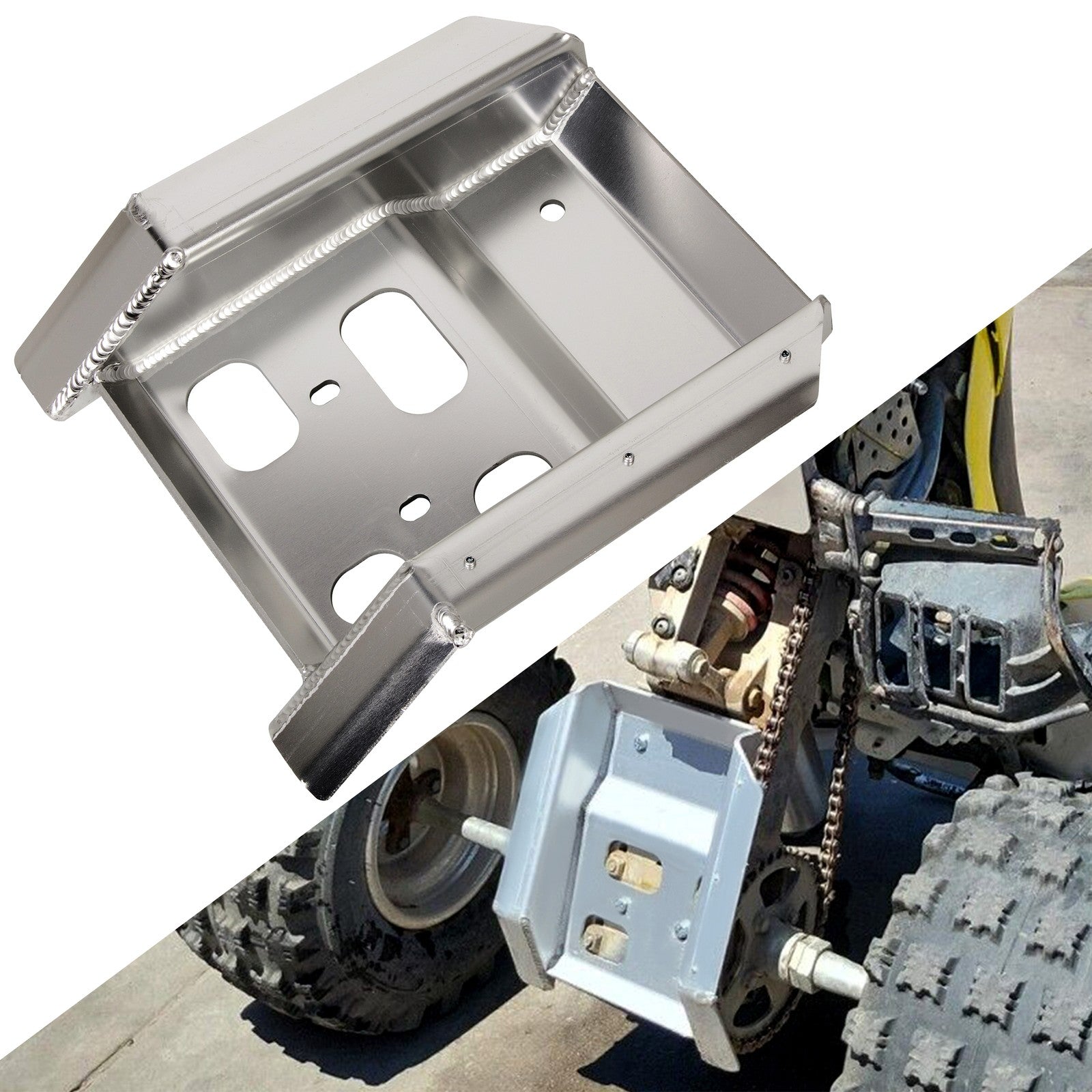 Aluminum Swing Arm Skid Plate Gaurd For Suzuki LTZ400 Z400 03-14 Kawasaki KFX400