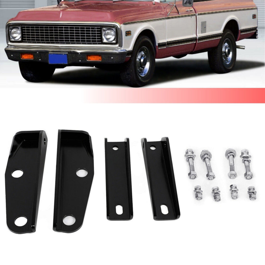 Rear Shock Relocation Brackets Kit For 1963-1972 Chevy C10 C20 GMC C15 Pickup