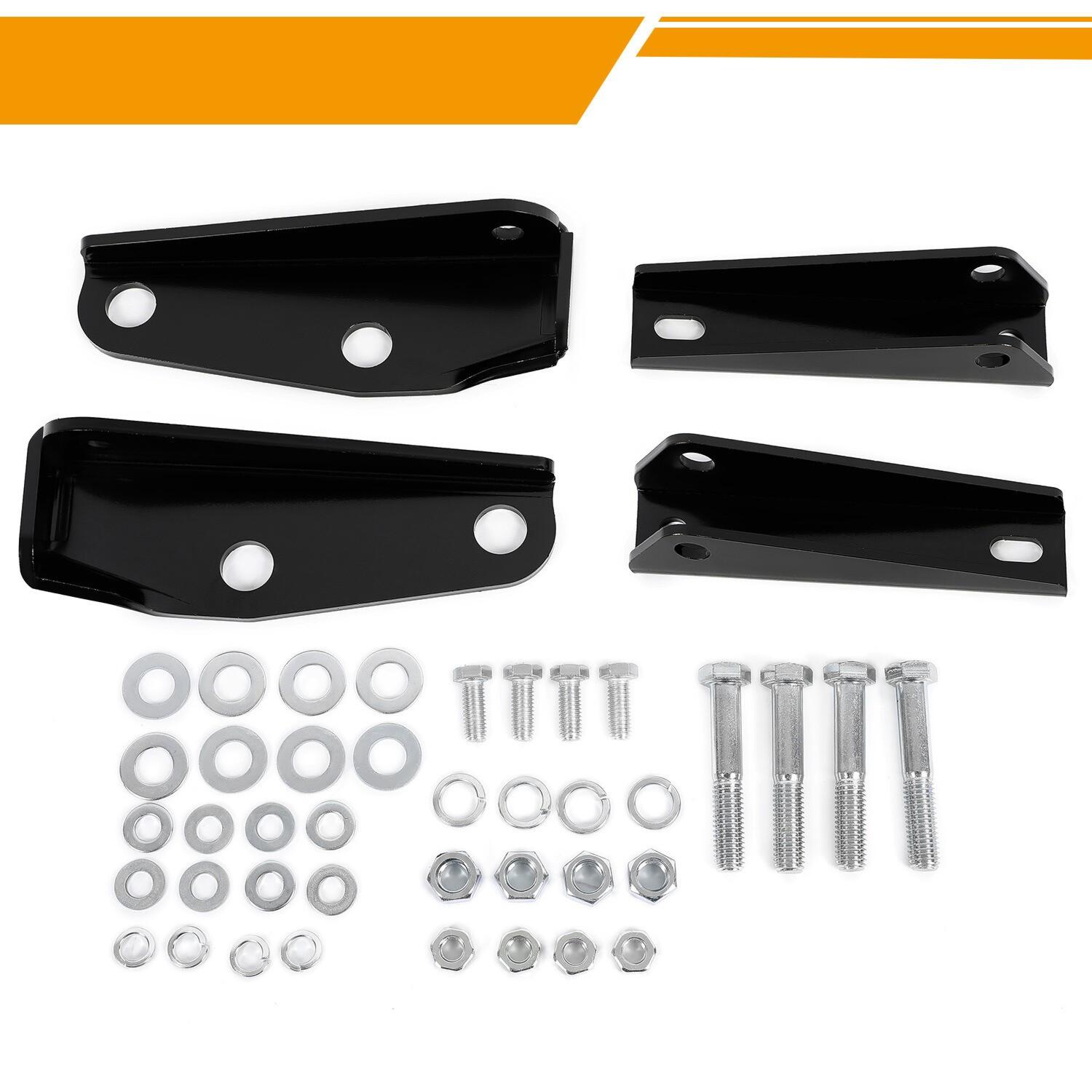 Rear Shock Relocation Brackets Kit For 1963-1972 Chevy C10 C20 GMC C15 Pickup