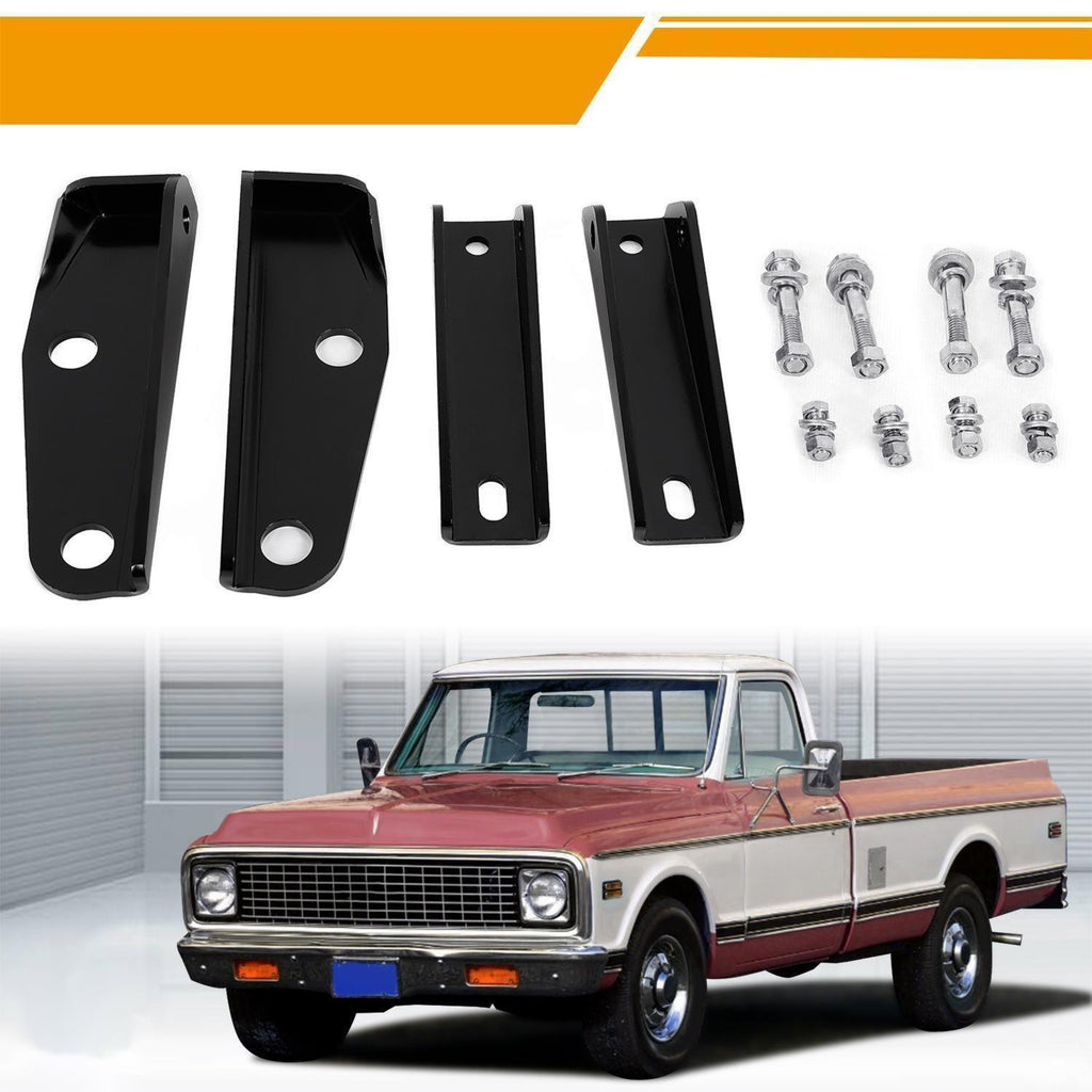Rear Shock Relocation Brackets Kit For 1963-1972 Chevy C10 C20 GMC C15 Pickup