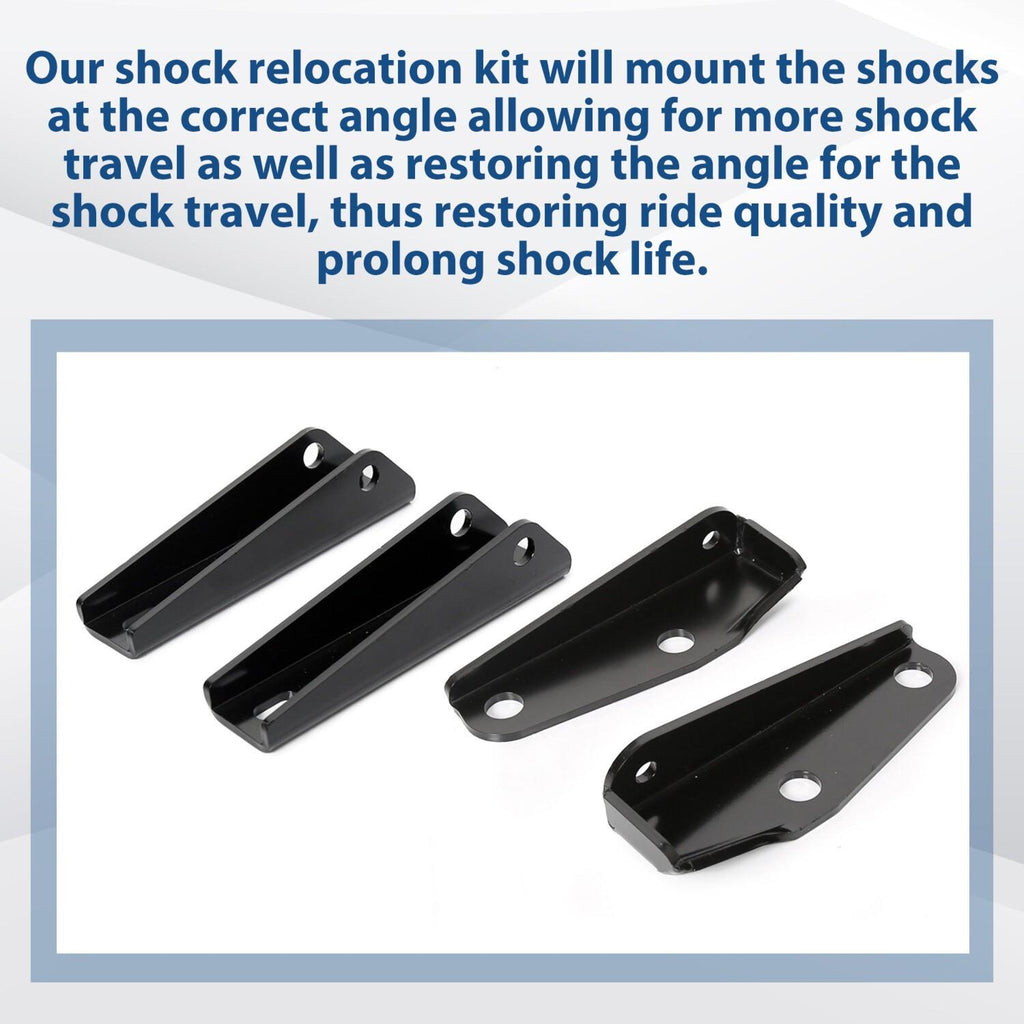 Rear Shock Relocation Brackets Kit For 1963-1972 Chevy C10 C20 GMC C15 Pickup