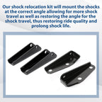 Rear Shock Relocation Brackets Kit For 1963-1972 Chevy C10 C20 GMC C15 Pickup