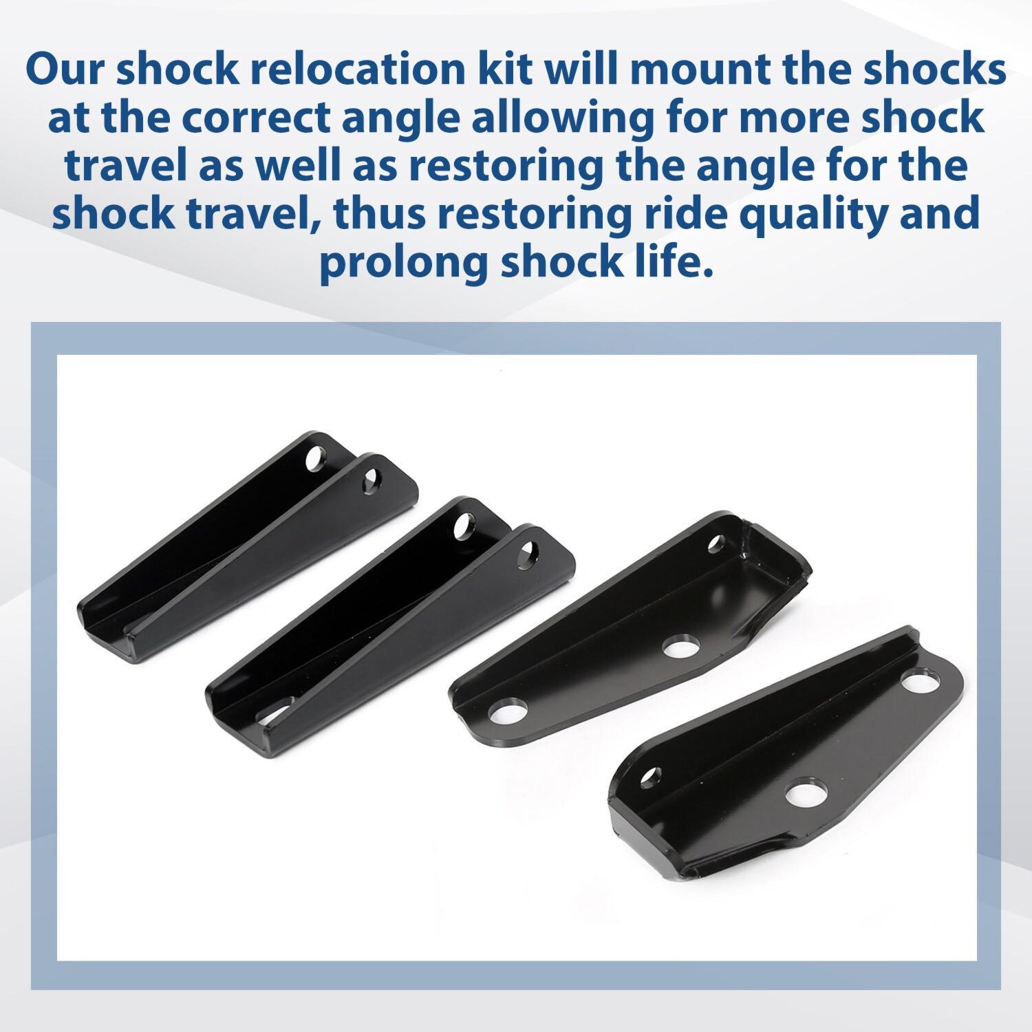 Rear Shock Relocation Brackets Kit For 1963-1972 Chevy C10 C20 GMC C15 Pickup