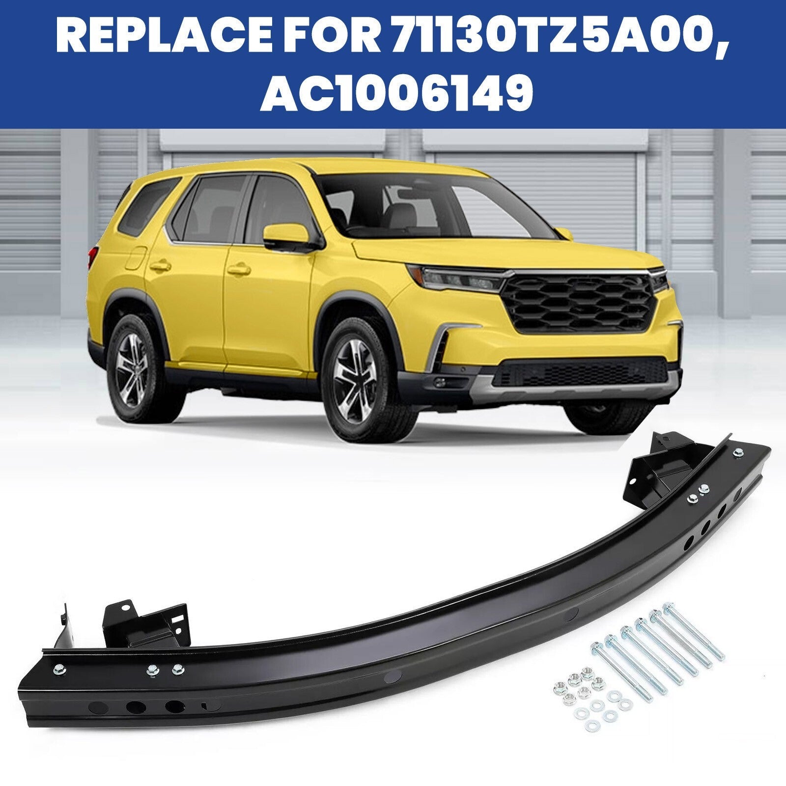 Bumper Face Bar Reinforcement Cross Member Front For 2016-23 Honda Pilot Odyssey