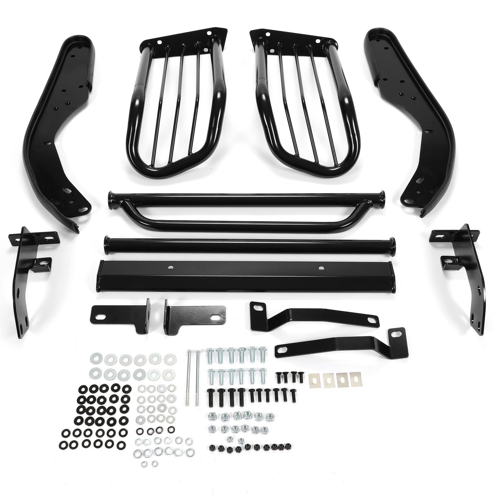 Fits Toyota 4-Runner 1999-2002 Grill Headlight Brush Guard Powder-Coated Black