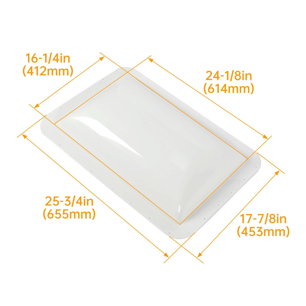 18" x 26" For RV Camper Skylight Exterior White Skylight Cover Roof Top