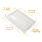 18" x 26" For RV Camper Skylight Exterior White Skylight Cover Roof Top