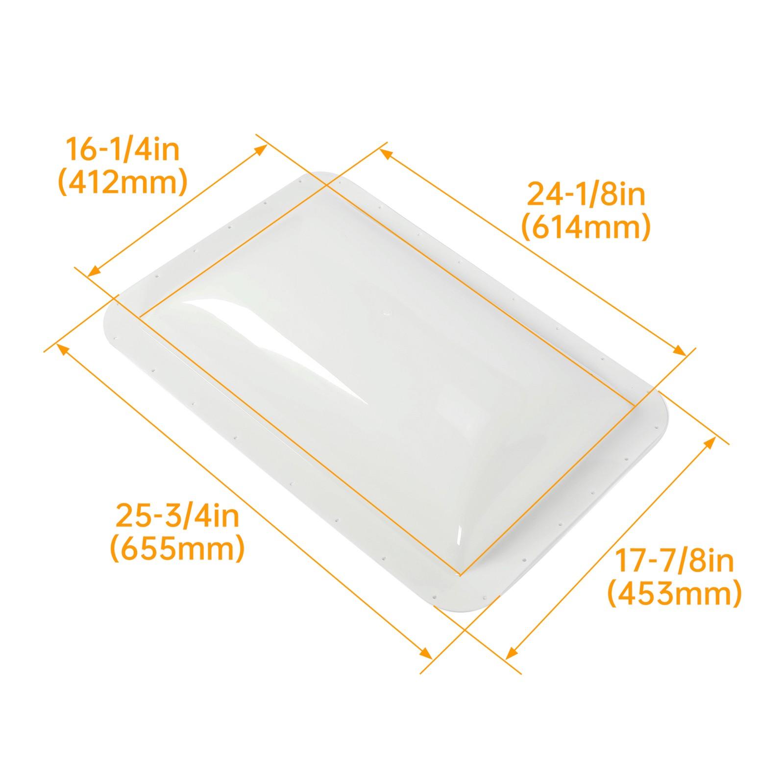 18" x 26" For RV Camper Skylight Exterior White Skylight Cover Roof Top