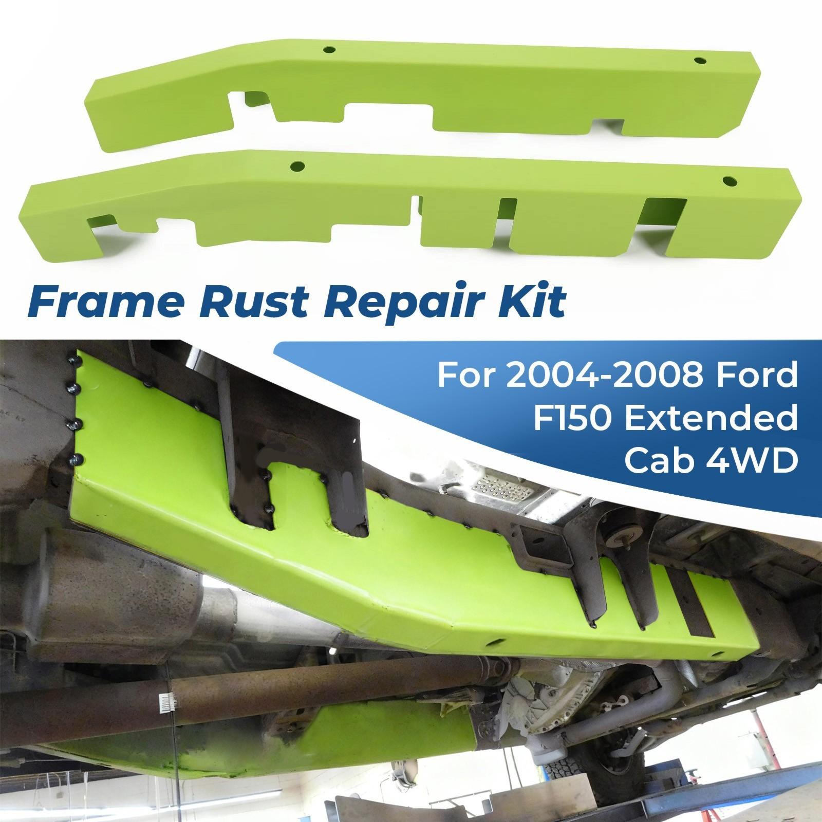 Mid Frame Rail Rust Repair Kit Pair Green For Ford F150 Extended Cab 4WD 2004-08