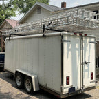 72"-108" Adjustable Ladder Roof Rack For Enclosed Trailers Cargo Vans Trucks