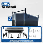 72"-108" Adjustable Ladder Roof Rack For Enclosed Trailers Cargo Vans Trucks