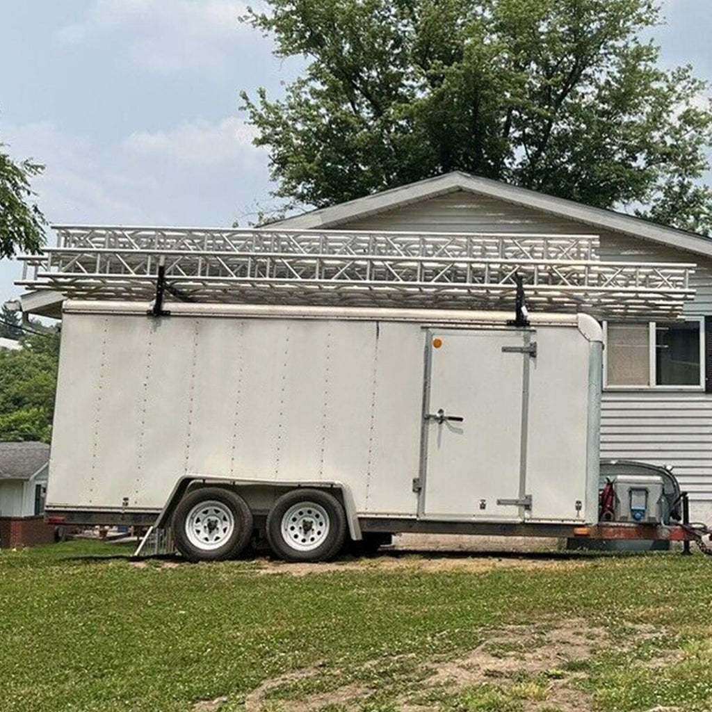72"-108" Adjustable Ladder Roof Rack For Enclosed Trailers Cargo Vans Trucks