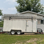 72"-108" Adjustable Ladder Roof Rack For Enclosed Trailers Cargo Vans Trucks
