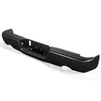Gloss Black Rear Bumper For 09-18 Dodge Ram 1500 w/Dual Exhaust w/o Sensor Holes