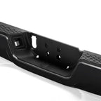 Gloss Black Rear Bumper For 09-18 Dodge Ram 1500 w/Dual Exhaust w/o Sensor Holes