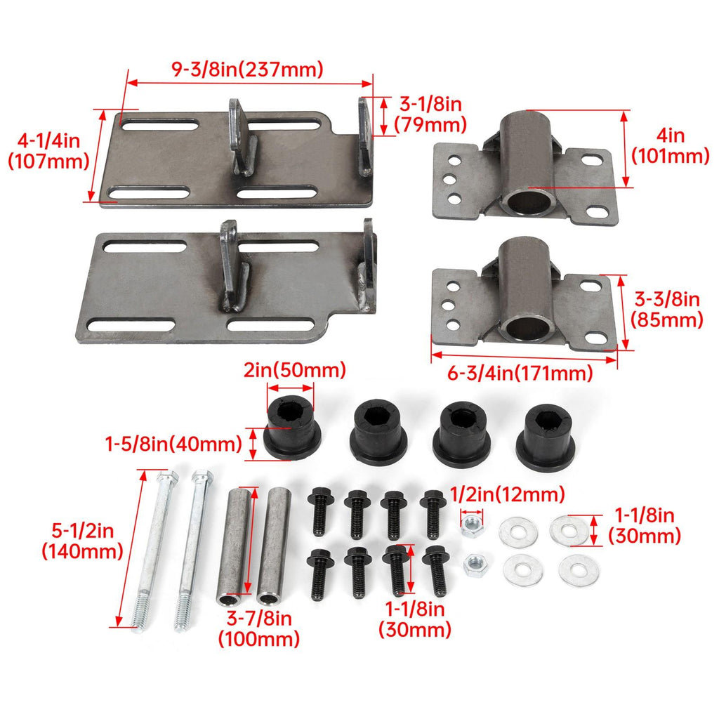 For 88-99 C1500 TRUCK K5 2WD Engine Mount Adapter Swap Kit LSx LS1 LS Raw Steel