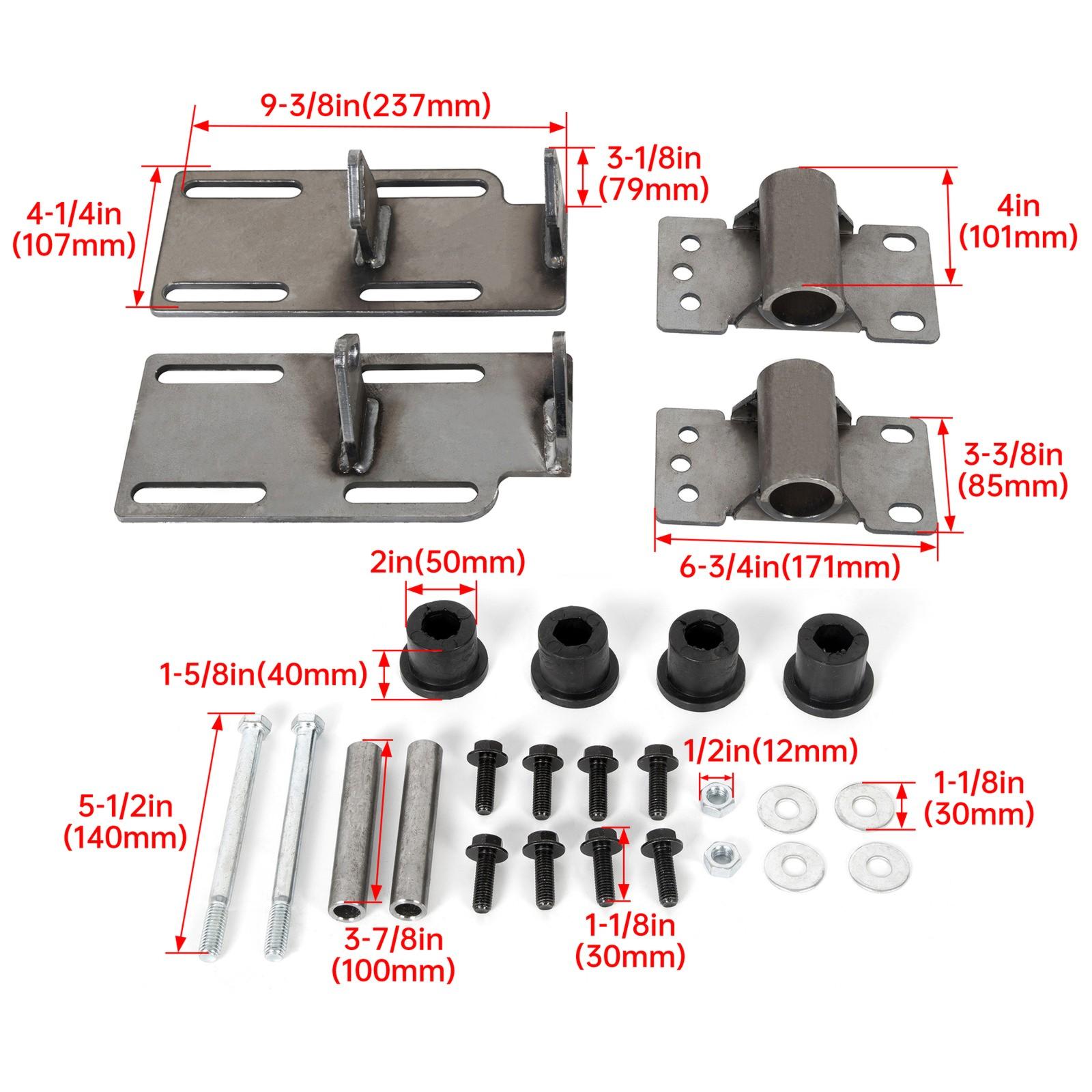 For 88-99 C1500 TRUCK K5 2WD Engine Mount Adapter Swap Kit LSx LS1 LS Raw Steel