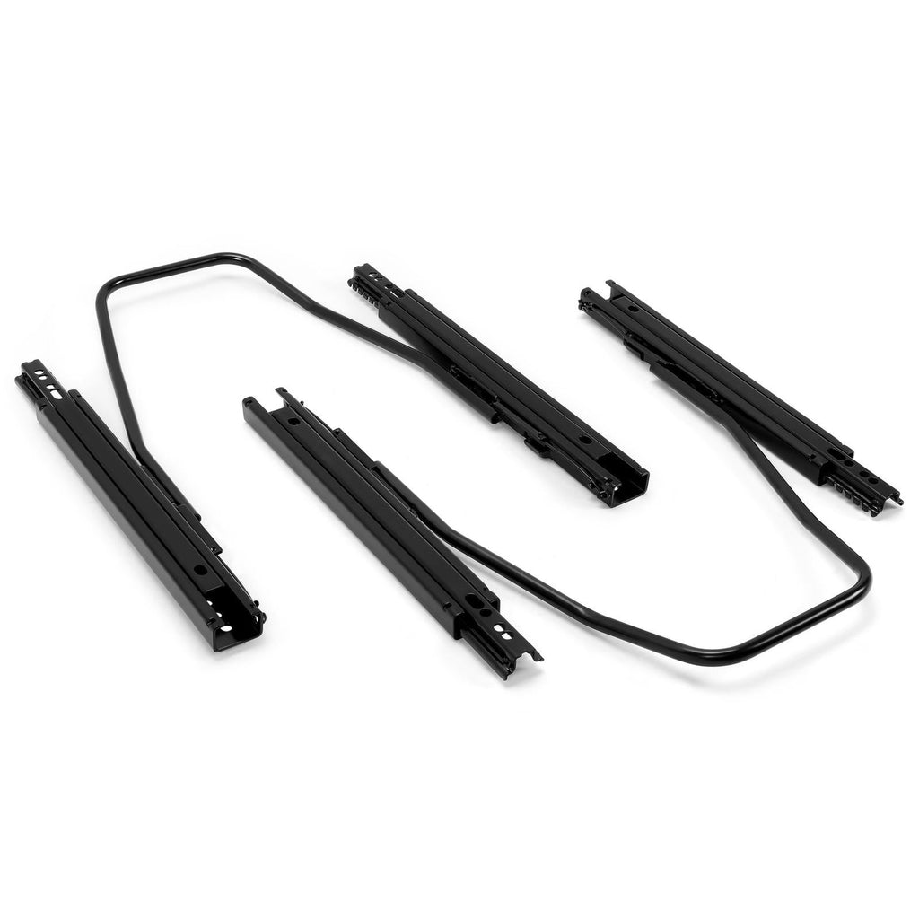 Pair Universal Racing Dual Seat Slider Base Mount Rail Bracket Track Assembly