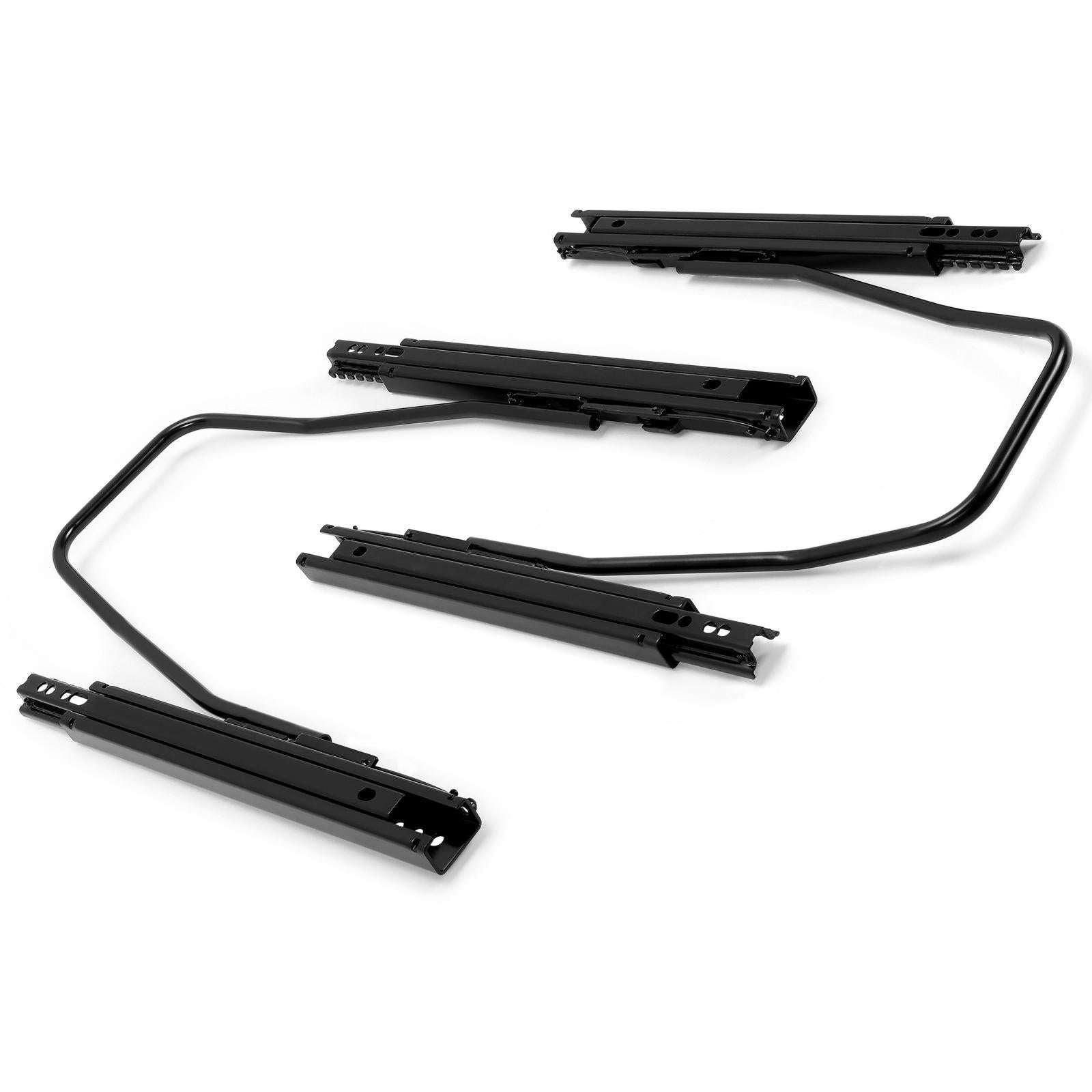 Pair Universal Racing Dual Seat Slider Base Mount Rail Bracket Track Assembly