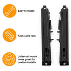 Pair Universal Racing Dual Seat Slider Base Mount Rail Bracket Track Assembly
