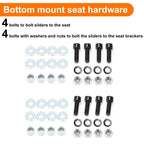 Pair Universal Racing Dual Seat Slider Base Mount Rail Bracket Track Assembly