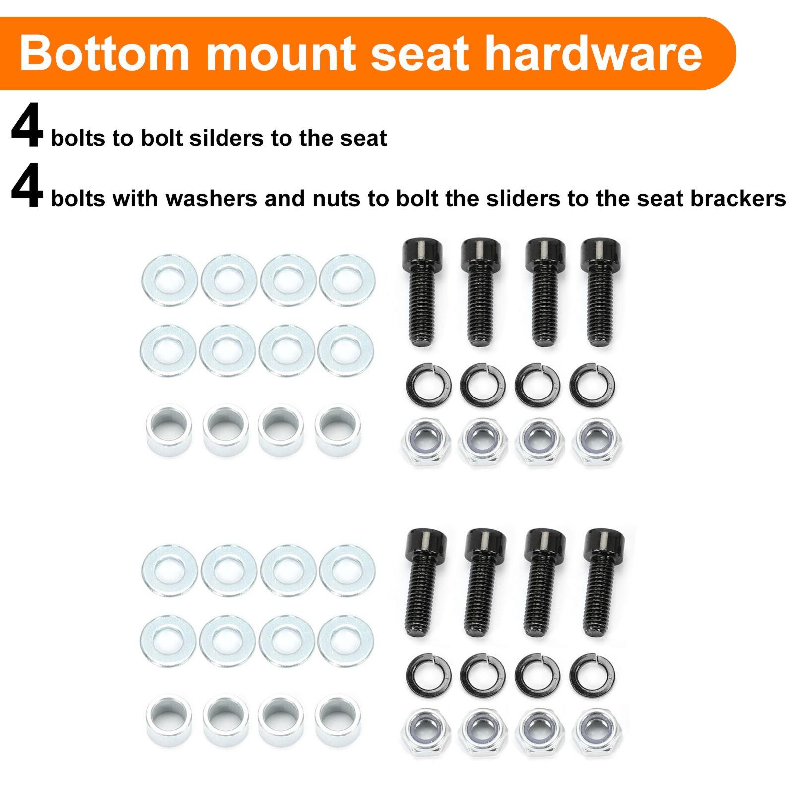 Pair Universal Racing Dual Seat Slider Base Mount Rail Bracket Track Assembly