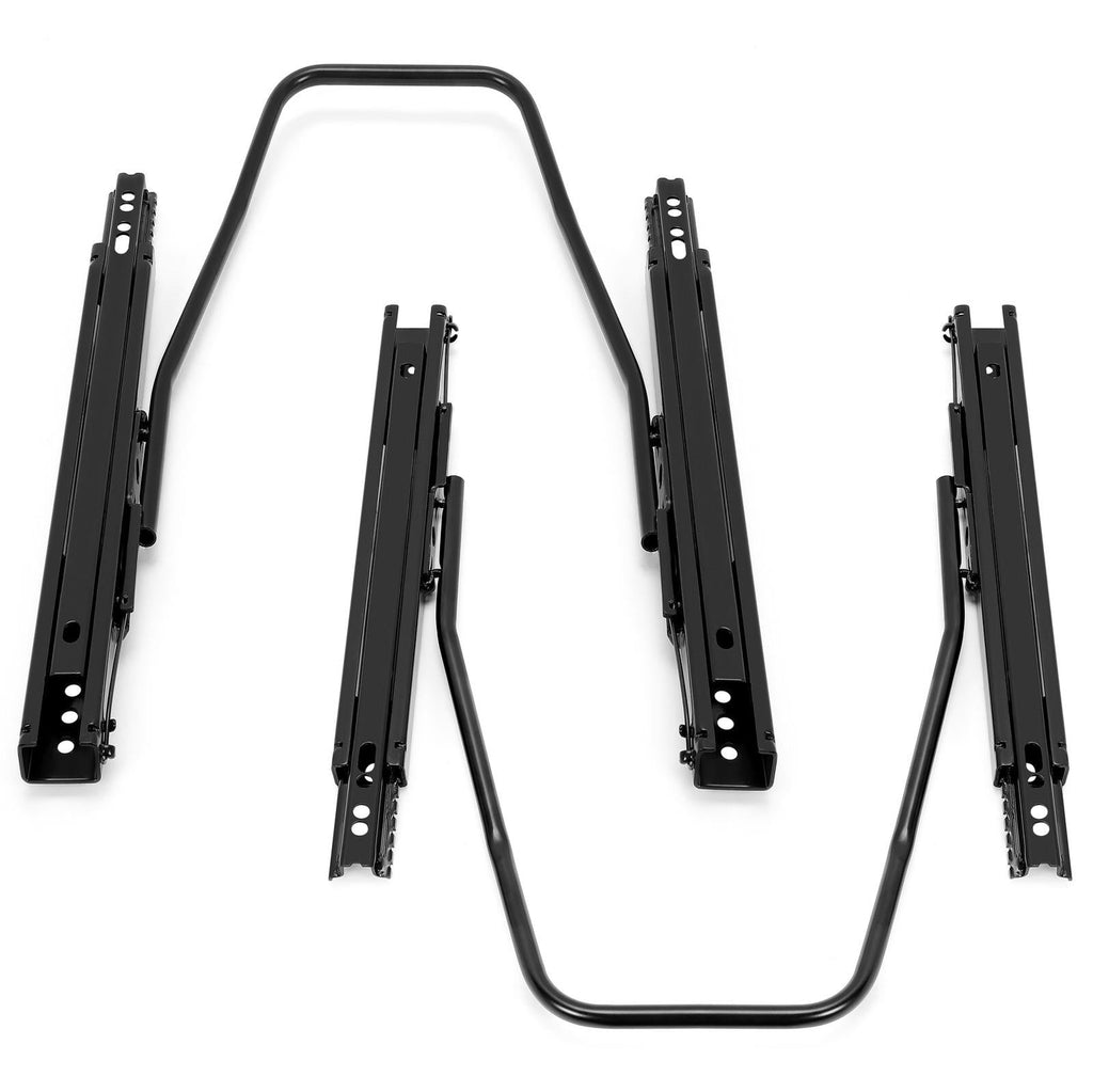 Pair Universal Racing Dual Seat Slider Base Mount Rail Bracket Track Assembly