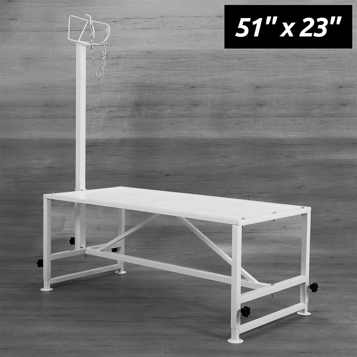 51"x23" Goat Milk Livestock Stand Husbandry Trimming Adjustable Height 19"-33"