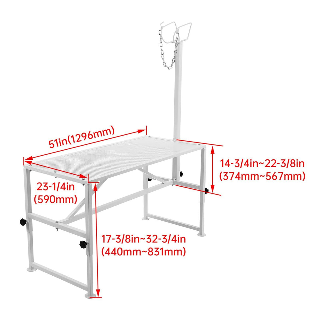 51"x23" Goat Milk Livestock Stand Husbandry Trimming Adjustable Height 19"-33"