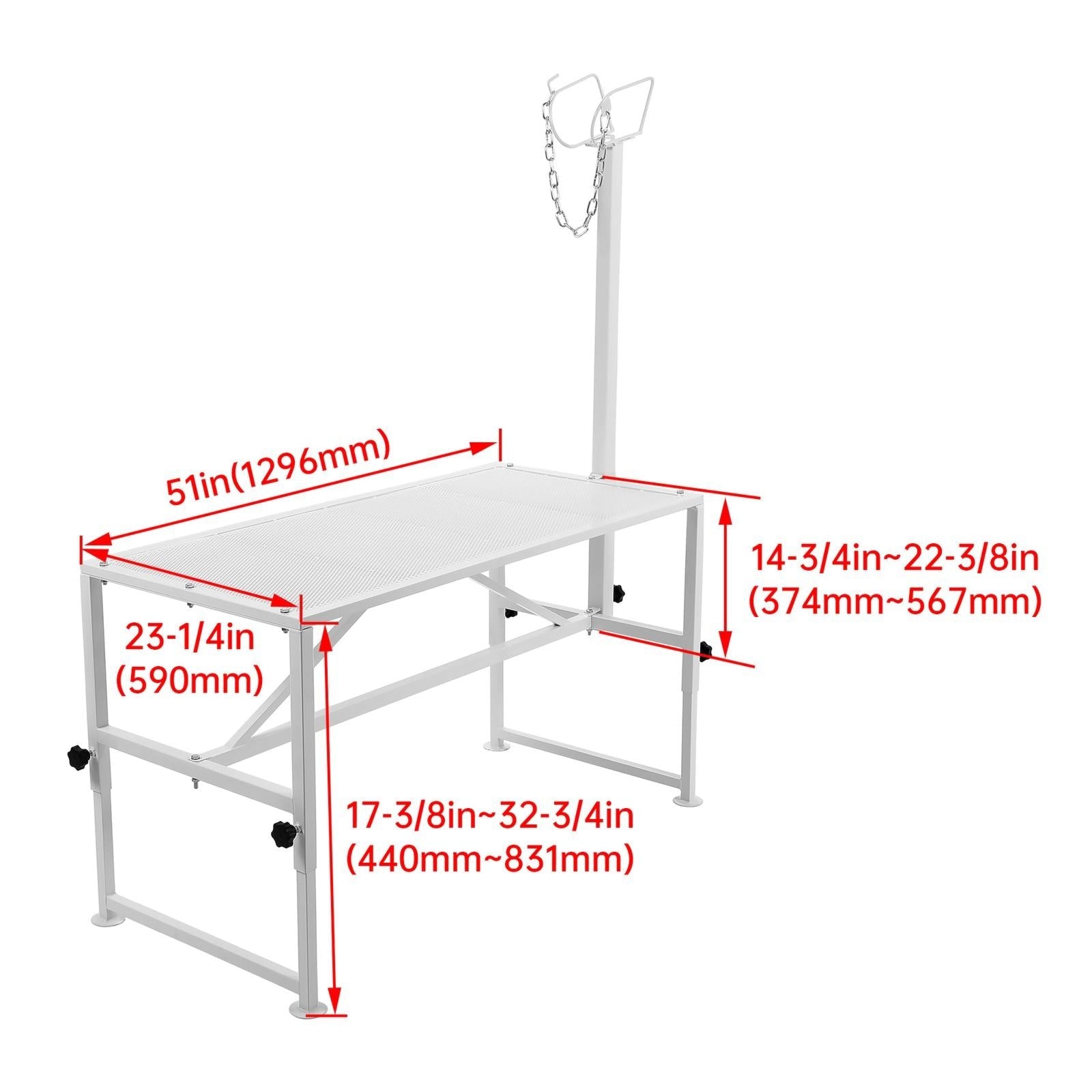 51"x23" Goat Milk Livestock Stand Husbandry Trimming Adjustable Height 19"-33"
