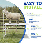 51"x23" Goat Milk Livestock Stand Husbandry Trimming Adjustable Height 19"-33"