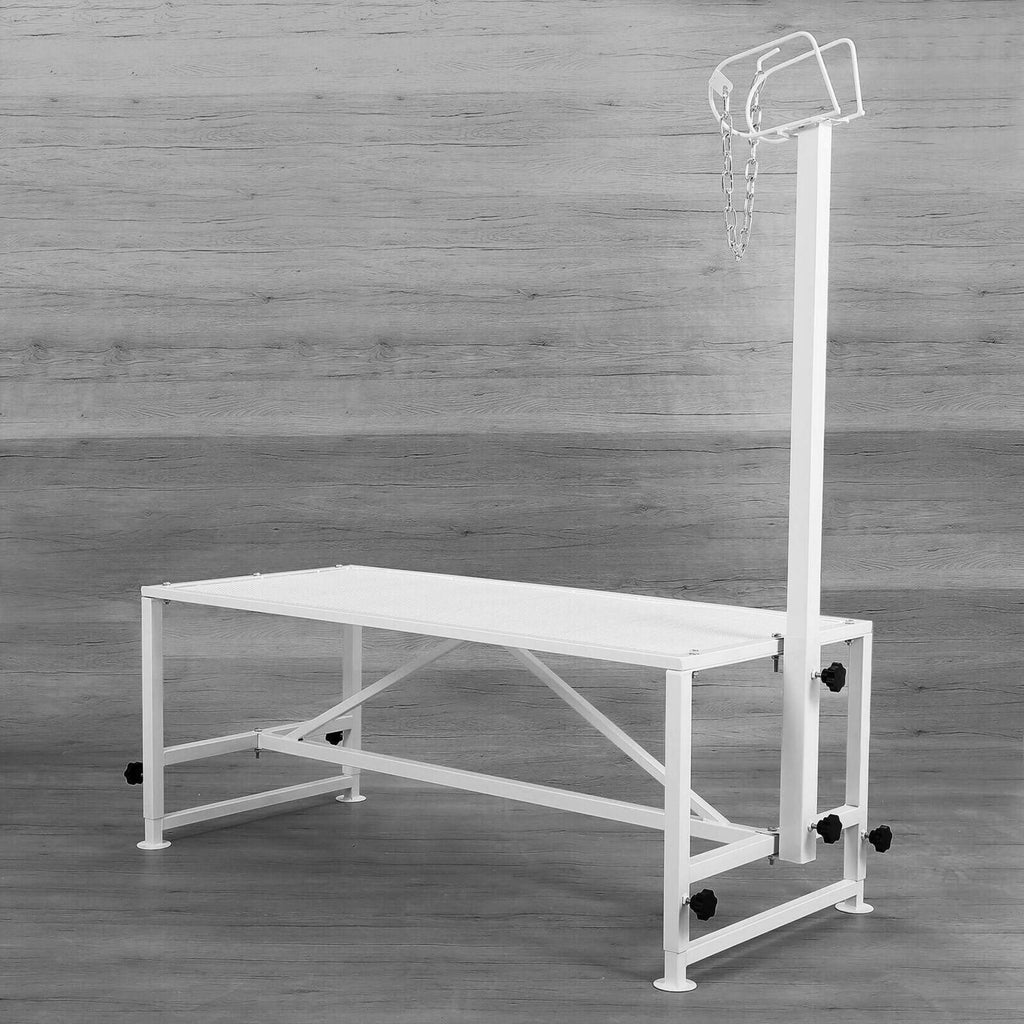 51"x23" Goat Milk Livestock Stand Husbandry Trimming Adjustable Height 19"-33"