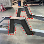 For 1963-1972 Chevy C10 Pickup 1 PAIR C Notch Frame Step Notch CNotch Set Steel