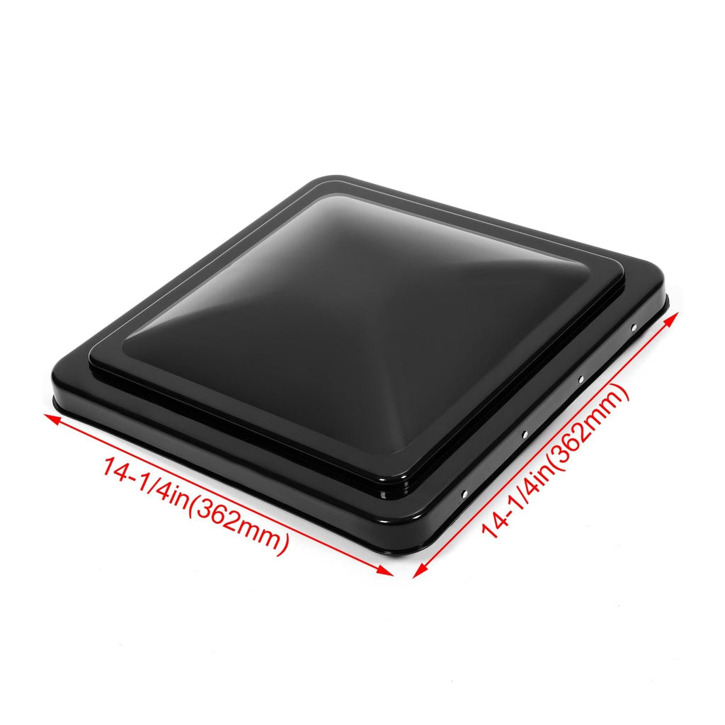14" X 14" RV Replacement Roof Vent Cover Black Camper Trailer Vent Cover 3PCS