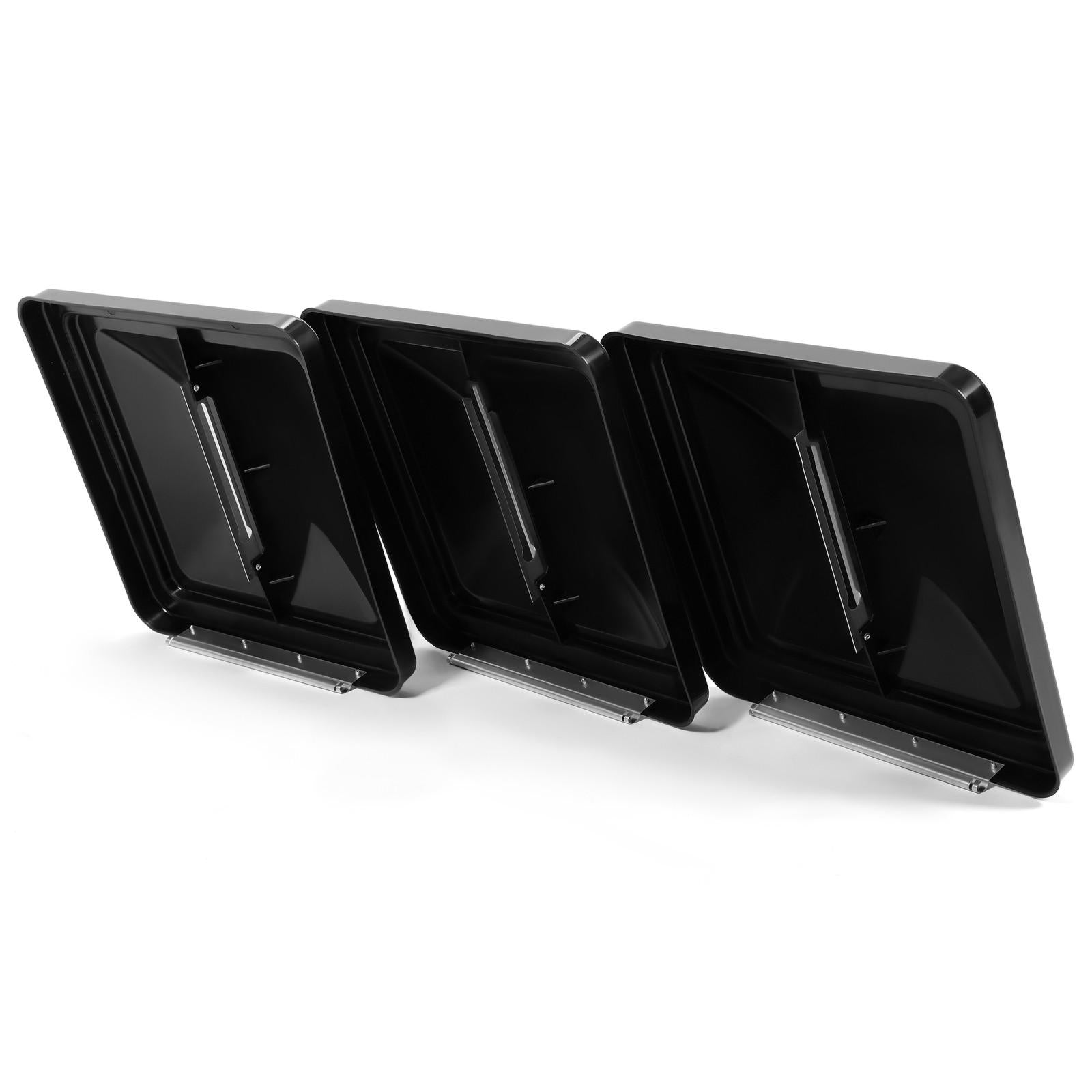 14" X 14" RV Replacement Roof Vent Cover Black Camper Trailer Vent Cover 3PCS