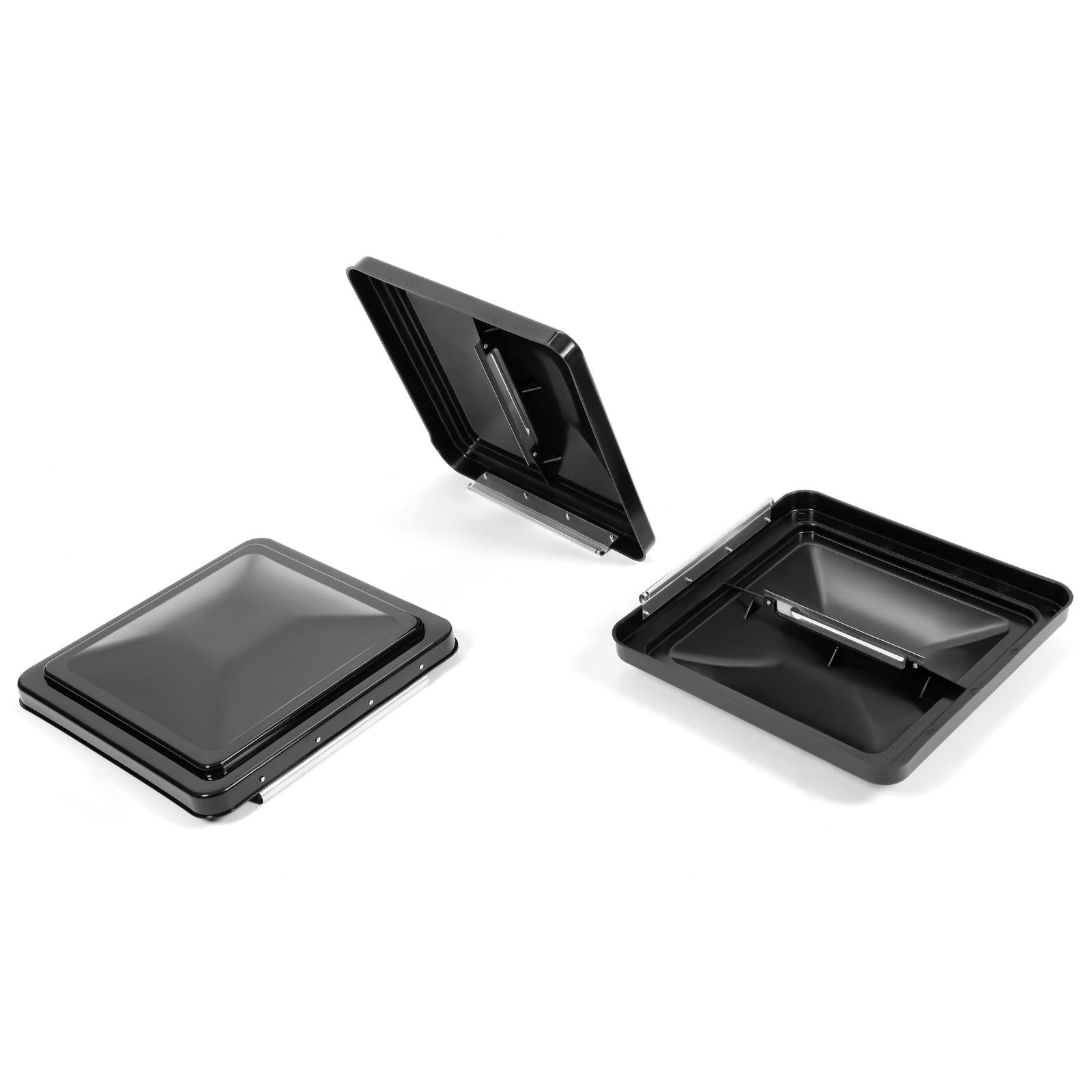14" X 14" RV Replacement Roof Vent Cover Black Camper Trailer Vent Cover 3PCS