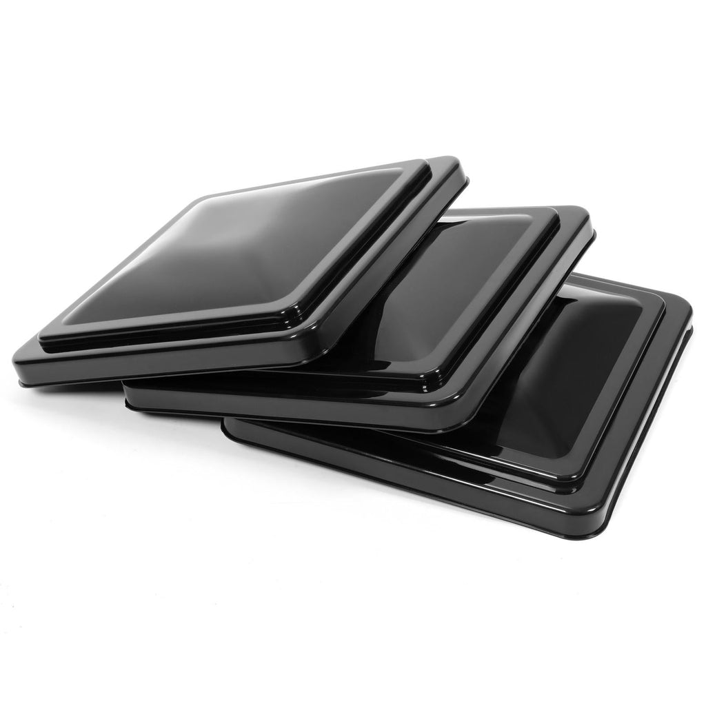 14" X 14" RV Replacement Roof Vent Cover Black Camper Trailer Vent Cover 3PCS