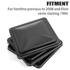 14" X 14" RV Replacement Roof Vent Cover Black Camper Trailer Vent Cover 3PCS