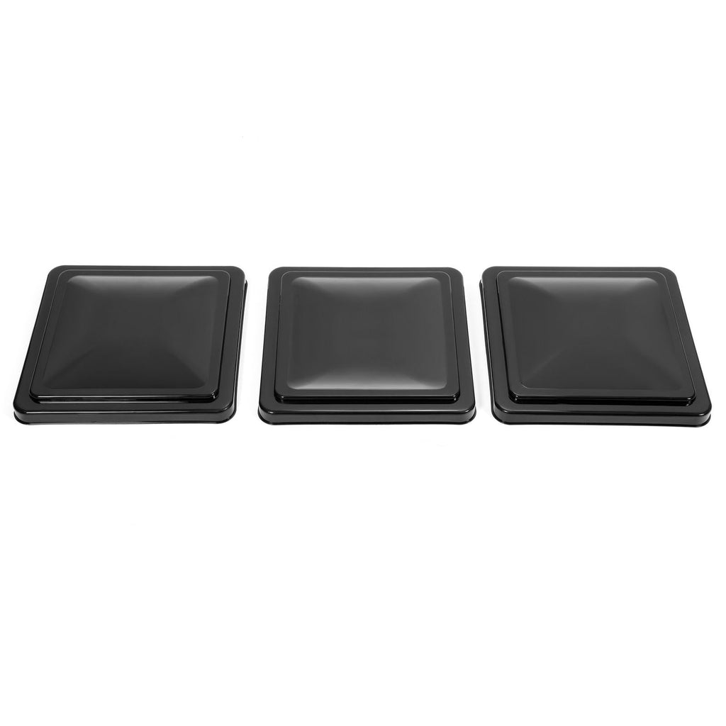 14" X 14" RV Replacement Roof Vent Cover Black Camper Trailer Vent Cover 3PCS