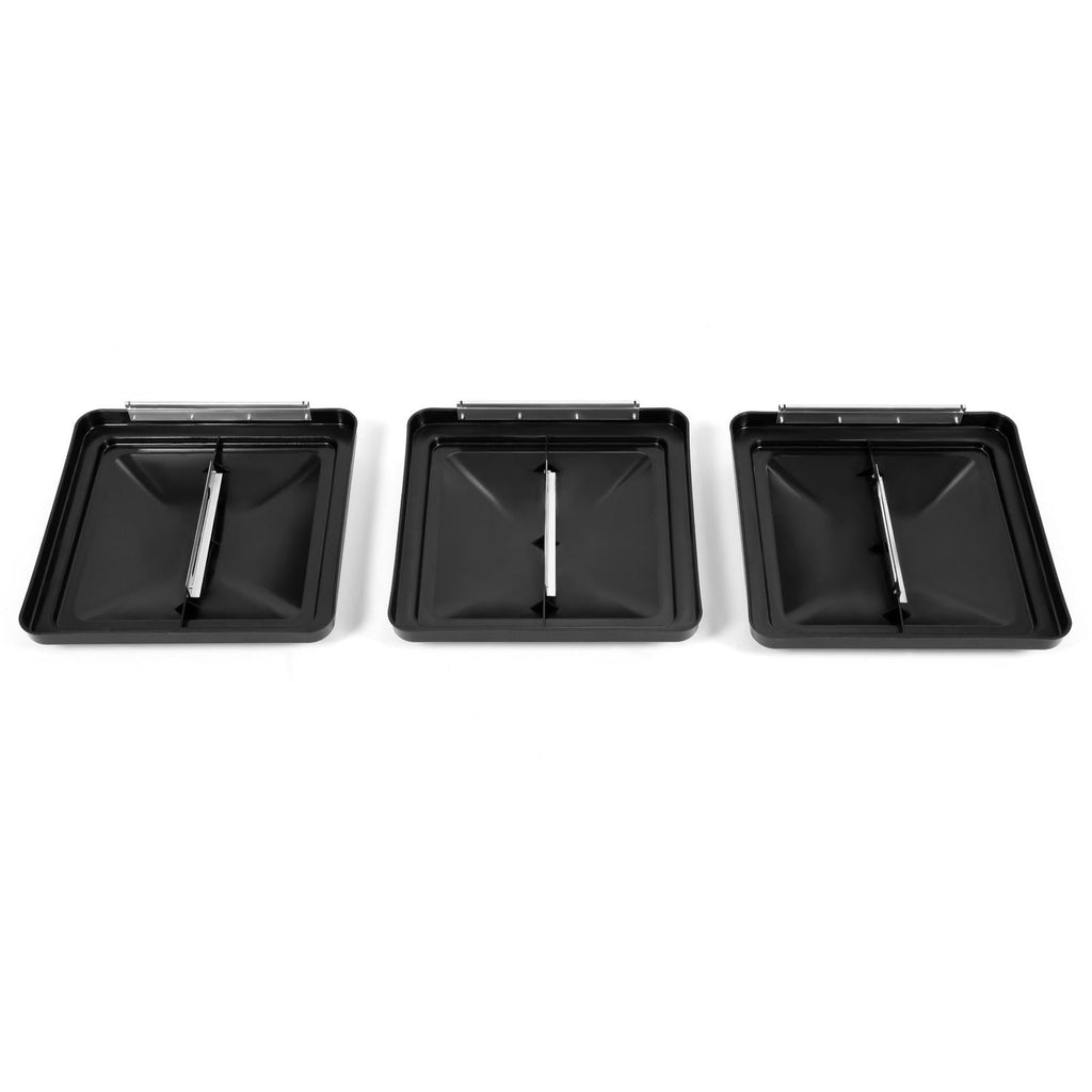 14" X 14" RV Replacement Roof Vent Cover Black Camper Trailer Vent Cover 3PCS