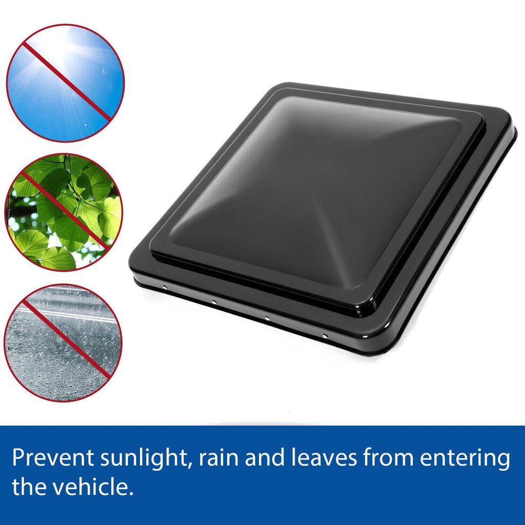 14" X 14" RV Replacement Roof Vent Cover Black Camper Trailer Vent Cover 3PCS
