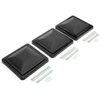 14" X 14" RV Replacement Roof Vent Cover Black Camper Trailer Vent Cover 3PCS